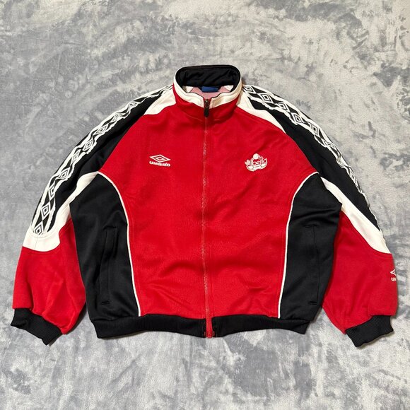 Vintage Umbro Alberta Canada Soccer Embroidered Full zip Jacket Men's Large - Picture 1 of 11